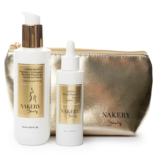 Nakery Peptide & Collagen Face Lift 2-Piece Set With Bag - New & Sealed -