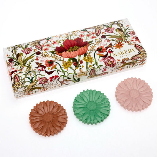 Nakery Beauty Serum Infused 3 Piece Bar Soap Collection + Gift Box NEW HOLIDAY