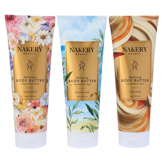 Nakery Beauty 3pc Crepe Smoothing & Tightening Body Butter Collection New Sealed