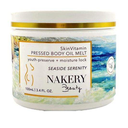Nakery Beauty Seaside Serenity SkinVitamin Pressed Body Oil 3.4 fl oz. Sealed