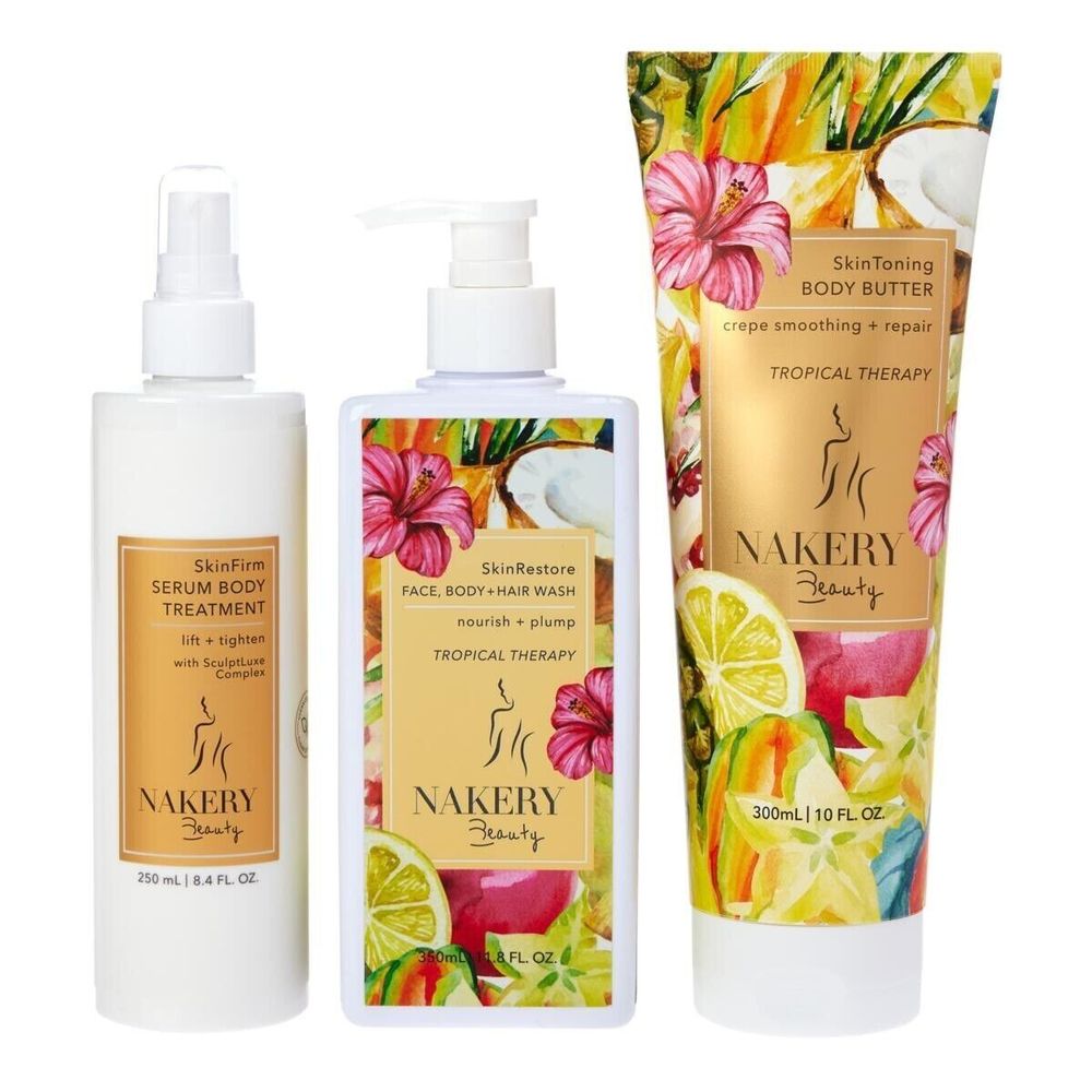 Nakery Beauty Cleanse, Firm & Smoothing 3-piece Collection Tropical Therapy
