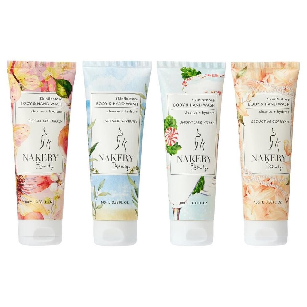 Nakery Beauty 4-piece Hand and body Wash-NEW