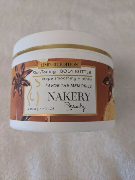 Nakery Savor The Memories, Dry Skin Toning Hydration Body Butter 7.9 FL. OZ. New