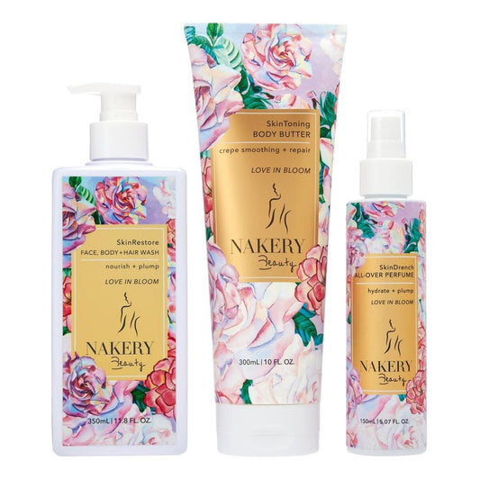 Nakery Beauty Cleanse, Firm & Smoothing -Love In Bloom - 3-pie Collection