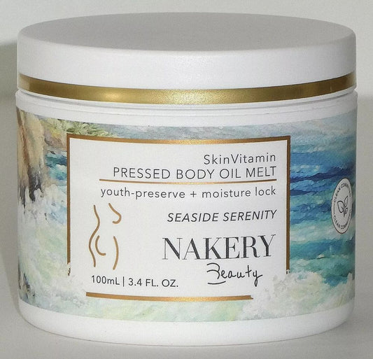 Nakery Beauty Seaside Serenity SkinVitamin Pressed Body Oil 3.4 fl oz Brand New