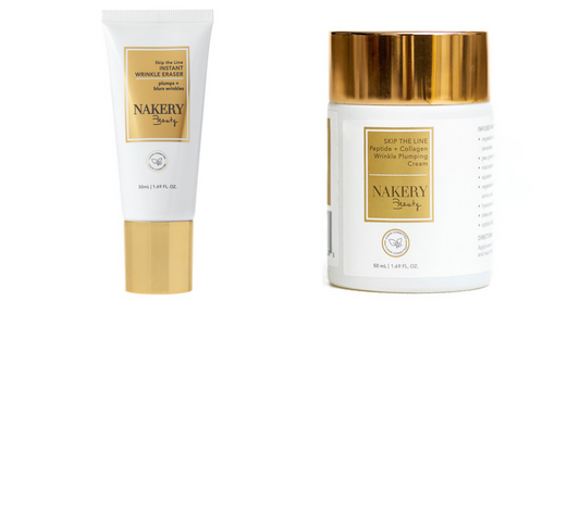 Nakery Beauty Skip the Line Peptide Collagen Cream & Instant Wrinkle Eraser Duo
