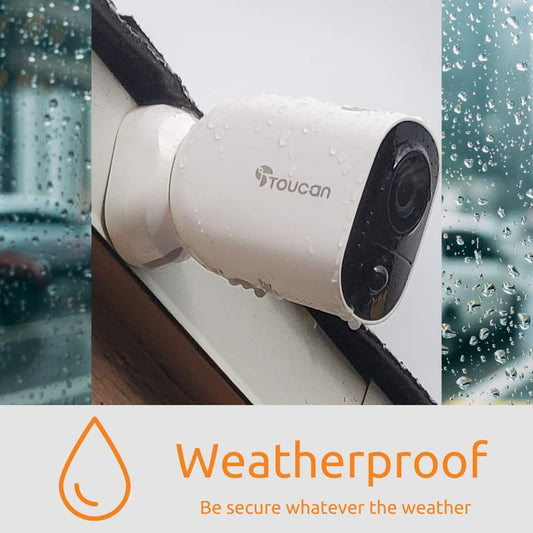 TOUCAN 1080P Wireless Outdoor Waterproof Night Vision Camera, Works with Alexa