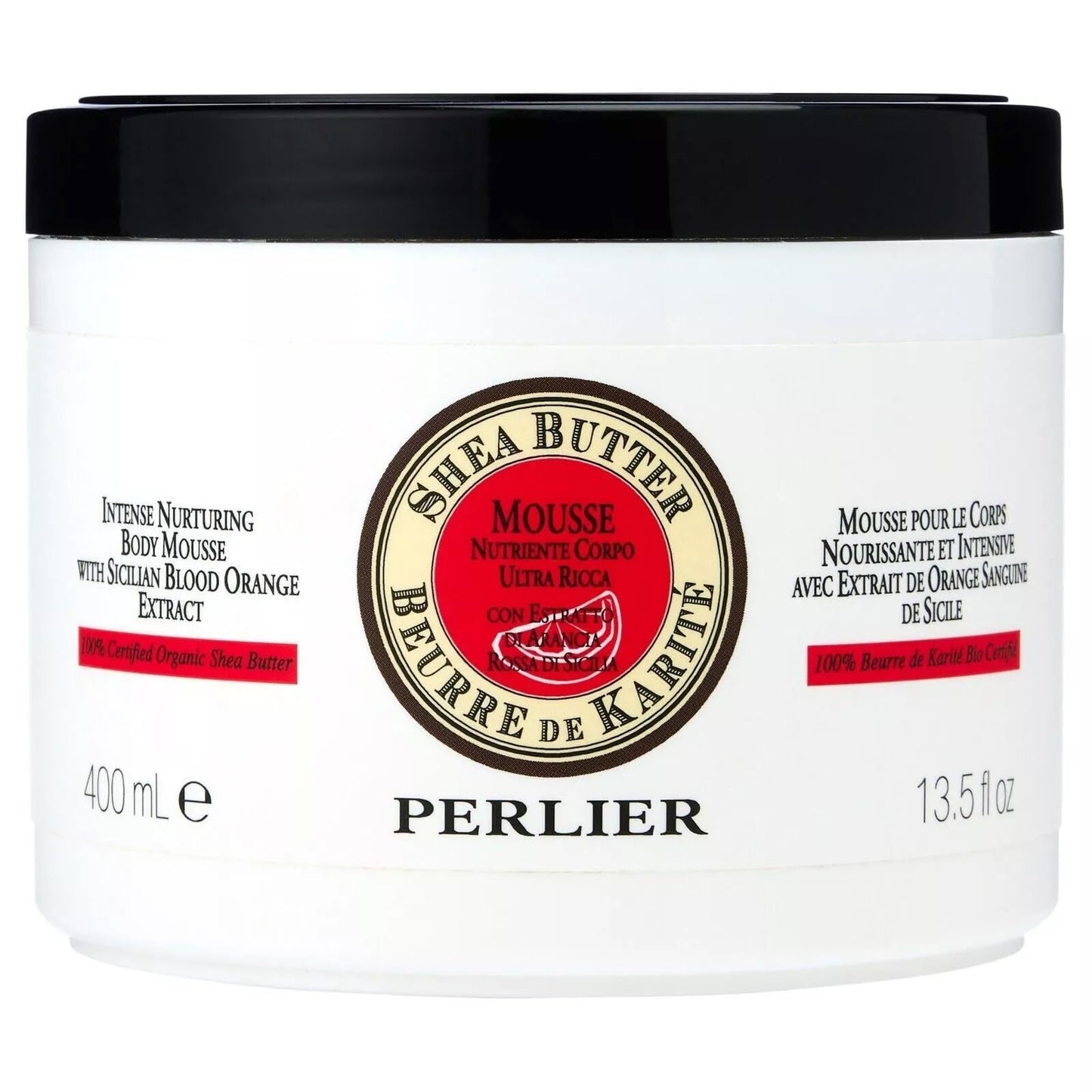 Perlier Shea Butter Body Mousse Blood Orange 13.5fl oz
