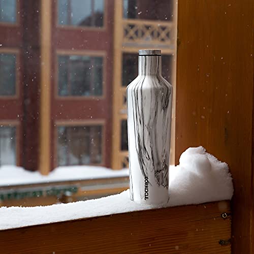 Corkcicle Snowdrift Insulated Bottle, Stainless Steel, White, 47 cl
