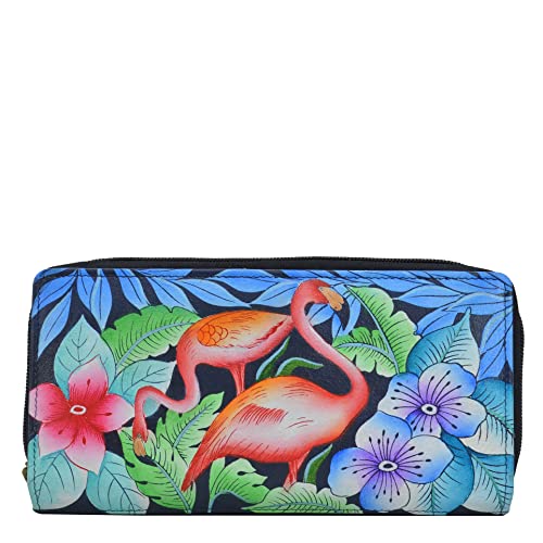 Anna by Anuschka Women's Hand-Painted Genuine Leather Organizer Clutch