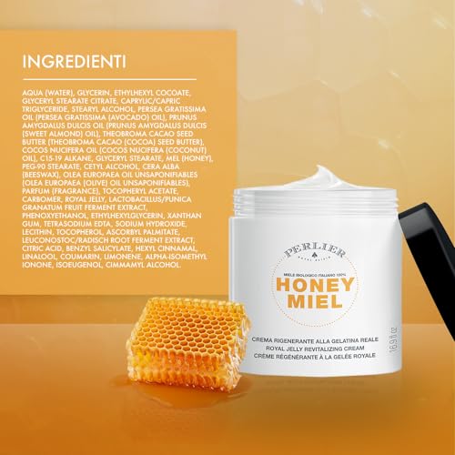 Perlier Regenerative Cream Honey 500 ml, Honey Miel Rojal Jelly Revitalizing Cream, italian import