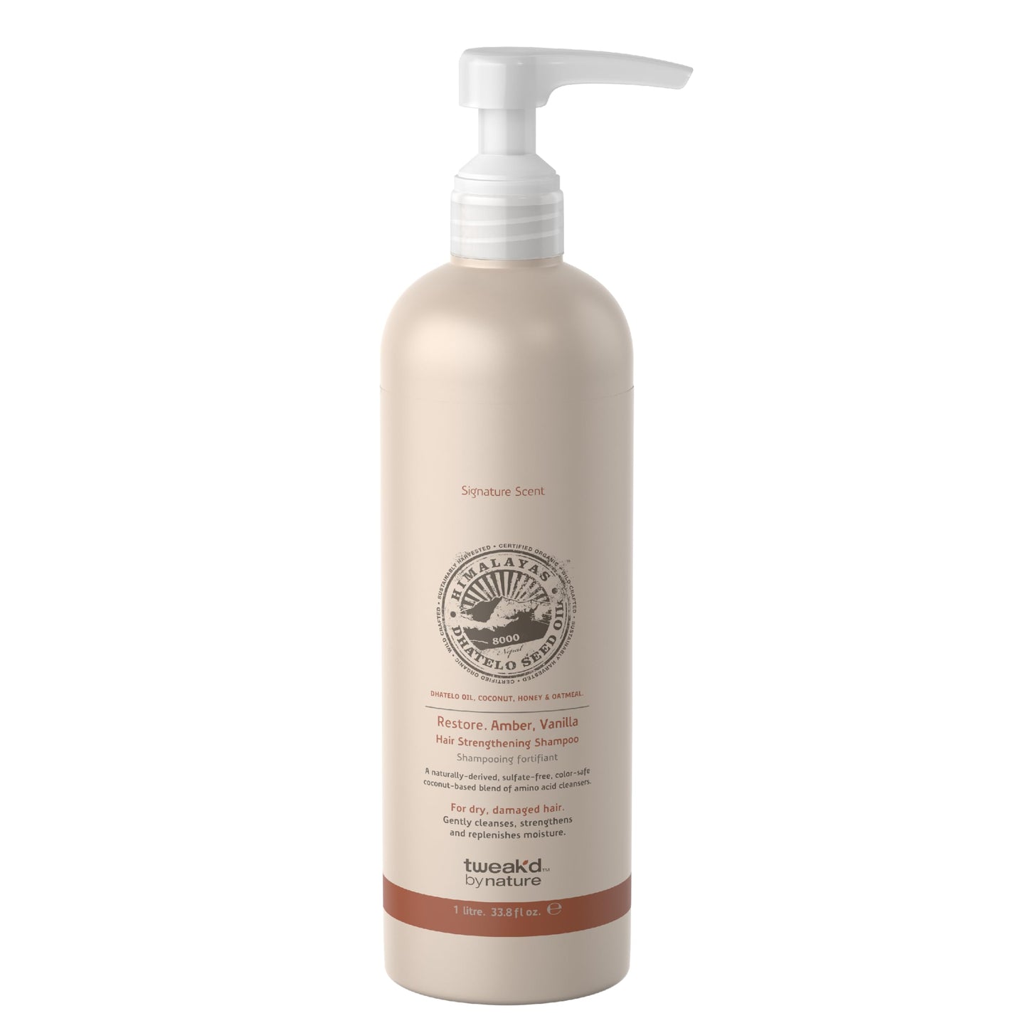 Tweak’d by Nature - Restore Hair Strengthening Shampoo, Ultra-Moisturizing for Dry Damaged Hair, Leaves Hair Shiny and Soft, Cruelty Free