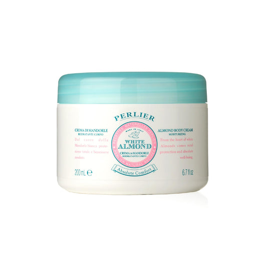 Perlier White Almond Body Cream - Ultra-Rich Moisturizing Body Cream with Sweet Almond Oil, Nourishes & Softens Dry Skin, 6.7 oz