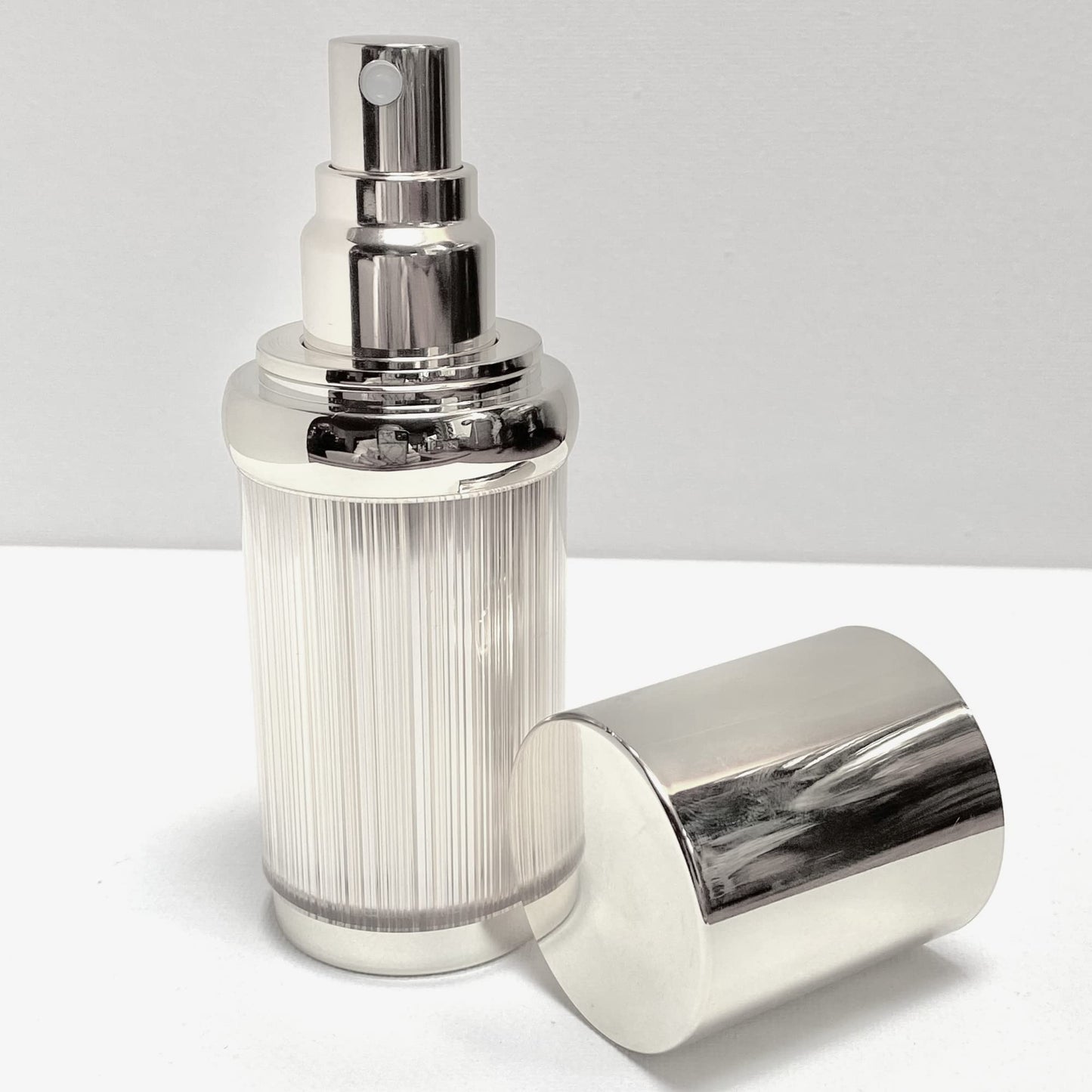 Marcy McKenna Luxury Airless Travel Toiletry Bottle with Clear Vinyl Pouch, Leakproof Airless Technology, TSA Approved, Dispenser Bottle Set of 8