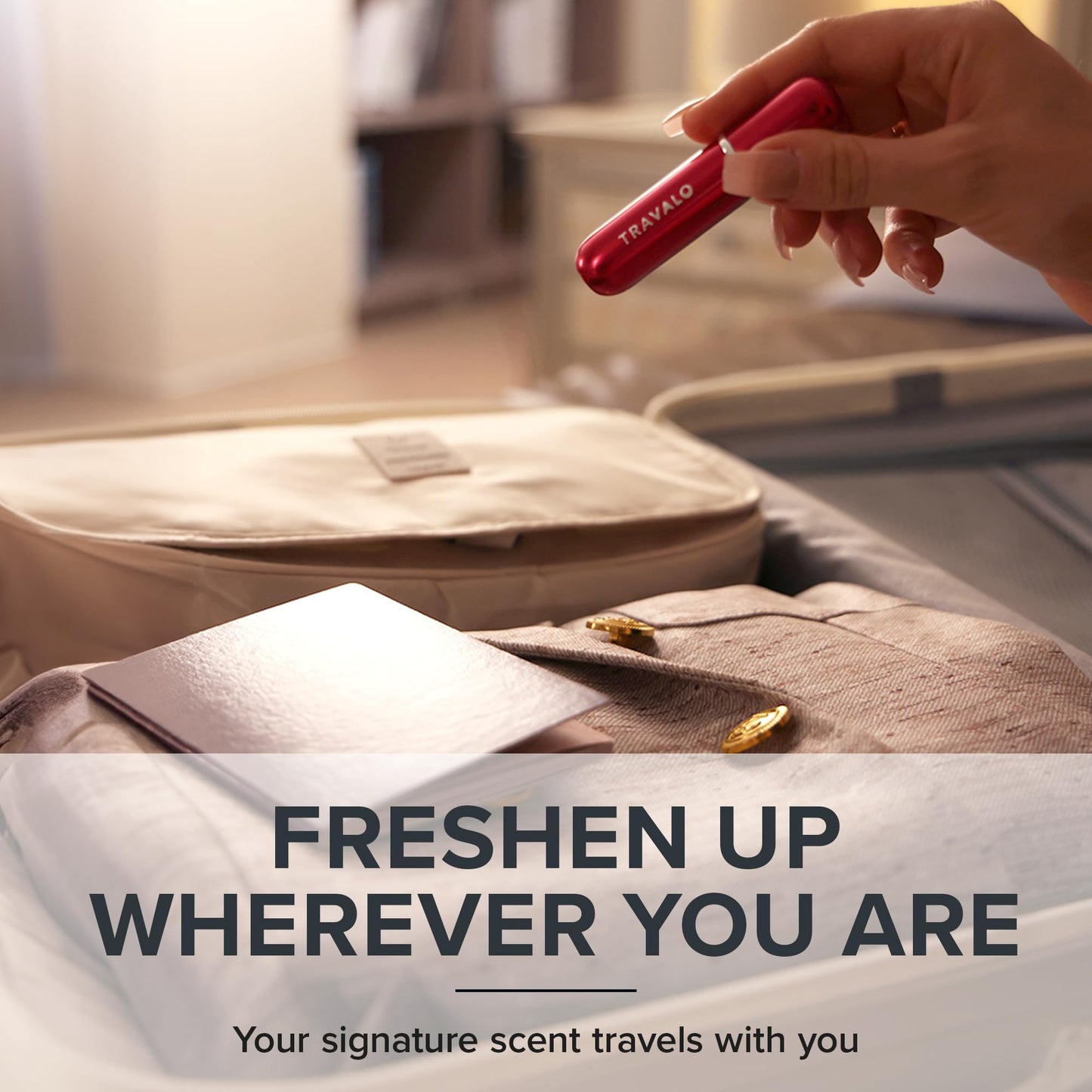 Travalo Classic HD Perfume Atomizer | Genie-S TSA Approved Travel Perfume Bottle Refillable | Reusable Airtight Easy-Fill Mini Pump Sprayer | Lightweight Elegant Design w/Volume Window