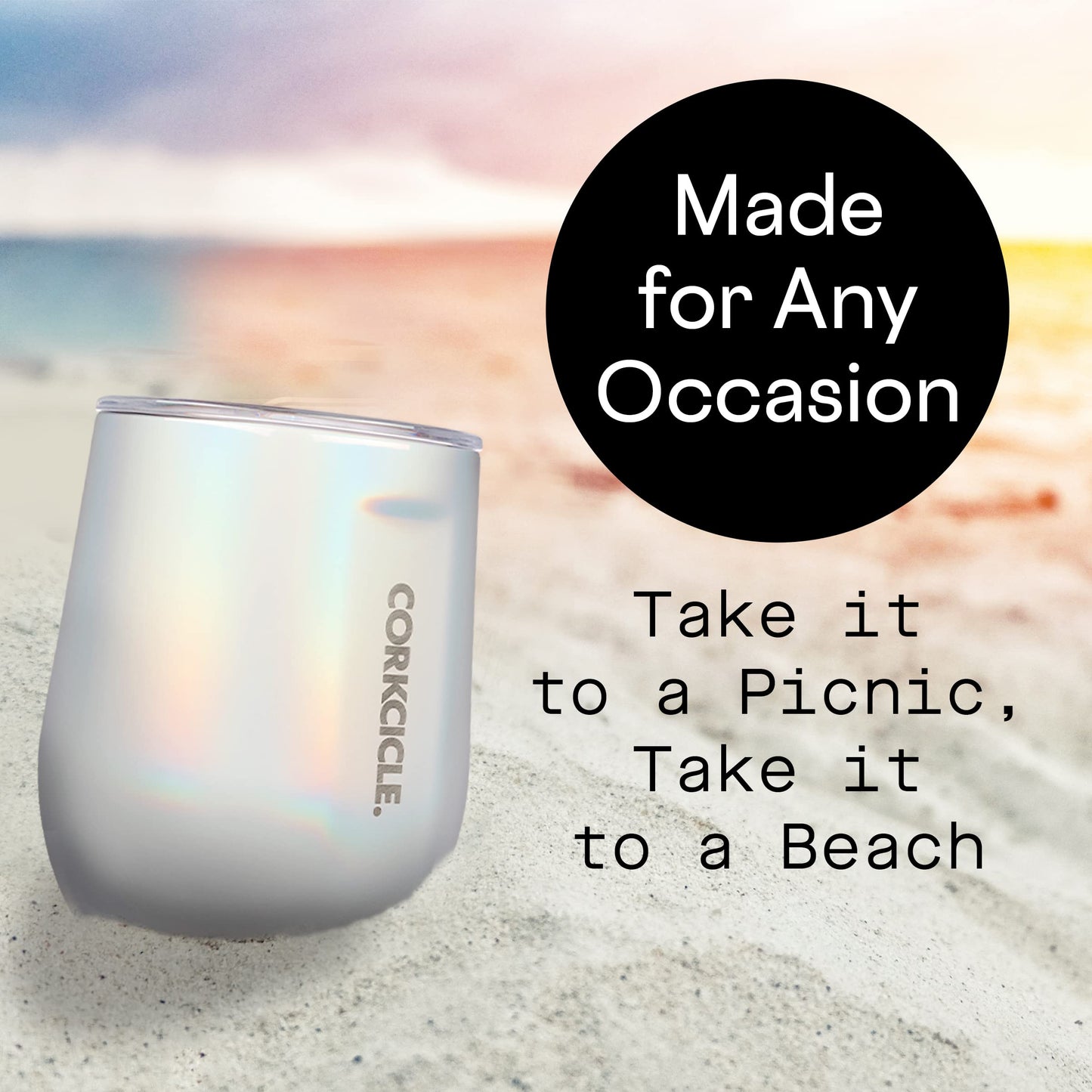 Corkcicle Origins Stemless Cup - Triple Insulated Stainless Steel Travel Wine Cup Tumbler for Coffee, Wine, Champagne and Cocktails - Leakproof, Reusable, BPA-Free, Dishwasher Safe- Copper