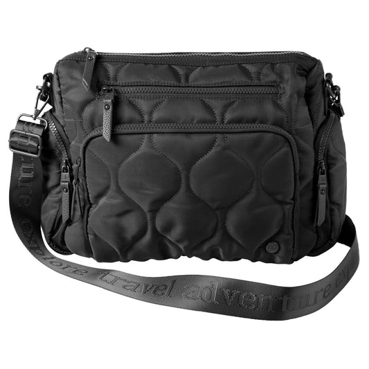 Samantha Brown To-Go Quilted Cargo Crossbody, Black