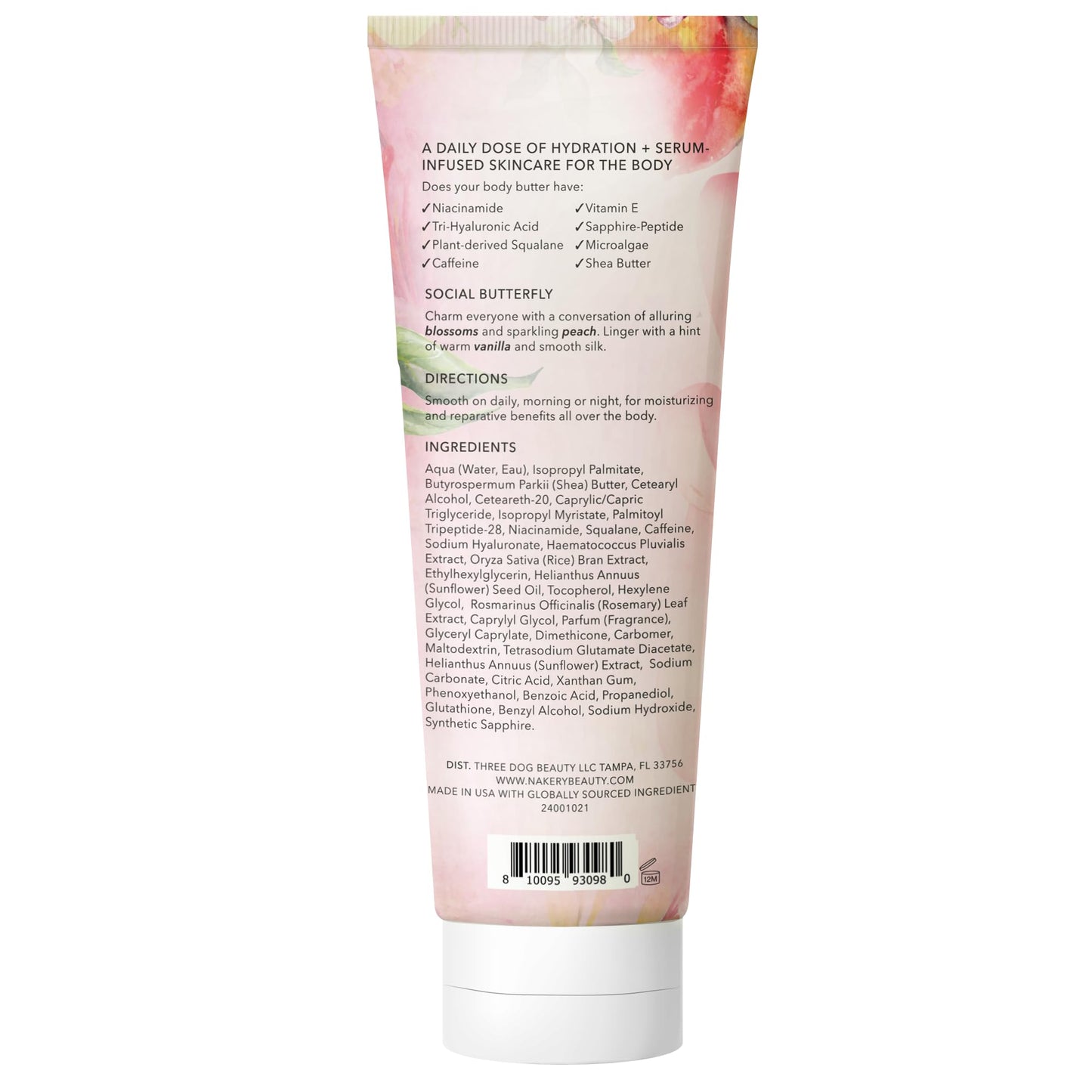 Nakery Body Butter Anti Aging Moisturizer - Body Cream Skin Tightening Cream & Neck Firming Cream, Moisturizing Cream & Neck Tightening Cream for Body & Face Cream for Dry Skin 300ml