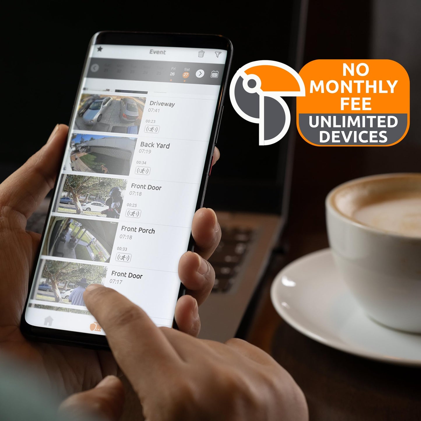 TOUCAN Wireless Outdoor Security Camera - 1080p HD, Night Vision, Motion Detection, Weatherproof, 2-Way Audio - Smart Home Surveillance System with App Control - Easy Installation 1 Pack