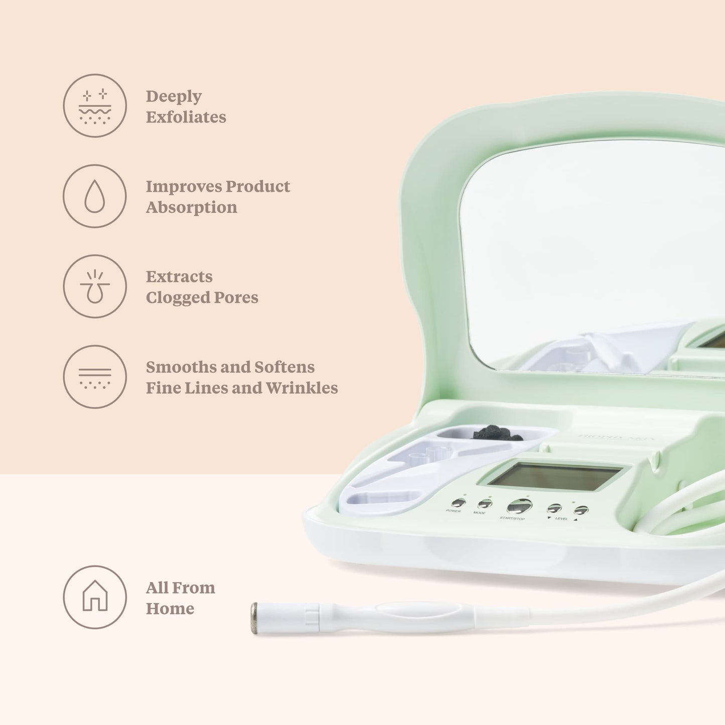 Trophy Skin MicrodermMD - At Home Microdermabrasion Kit - Anti Aging and Acne Treatment - Contains Real Diamond and Pore Extractor Tips to Rejuvenate Skin and Reduce Acne Scars
