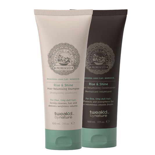Tweak’d by Nature - Rise & Shine Volumizing and Thickening Shampoo and Conditioner Set for Fine Hair, Hydrating Hair Care for Soft, Tangle-Free Finish, Cruelty Free