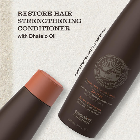 Tweak’d by Nature - Restore Hair Strengthening Shampoo, Ultra-Moisturizing for Dry Damaged Hair, Leaves Hair Shiny and Soft, Cruelty Free