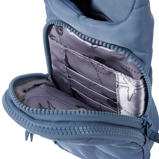 Samantha Brown Water Bottle Carier Quilted Crossbody (Burgundy)