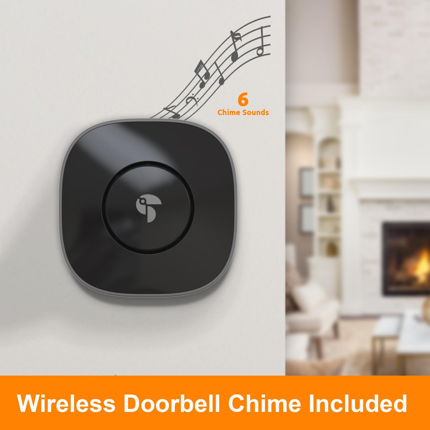 TOUCAN Wireless Waterproof Night Vision 180 Degree Full HD Video Doorbell, Compatible with Alexa