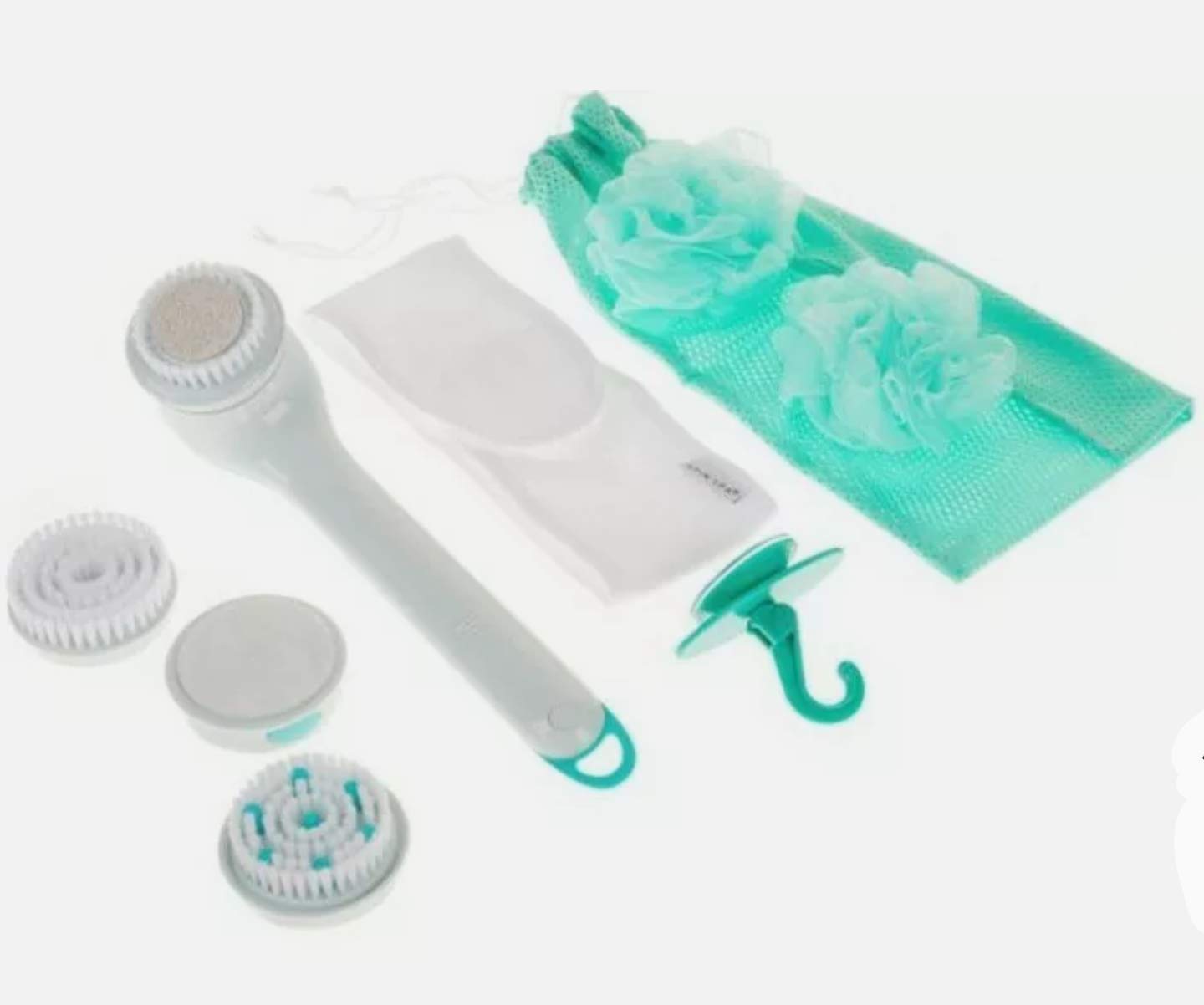 Spin Spa Body Brush Deluxe 10 pc Kit - Teal