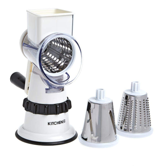 Kitchen HQ Speed Grater and Slicer with Suction Base II - White