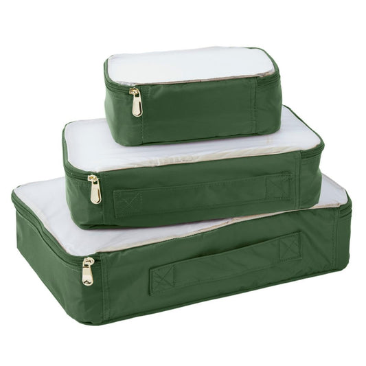Samantha Brown 3-piece Packing Cubes (Deep Green)