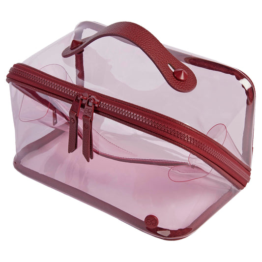 Samantha Brown To-Go Clear Cosmetic Case, Rose