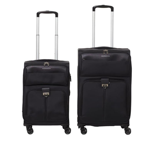 Samantha Brown 2 Piece Luggage Set- 22"" & 26"" Spinners - Black -, S7703-01-2S