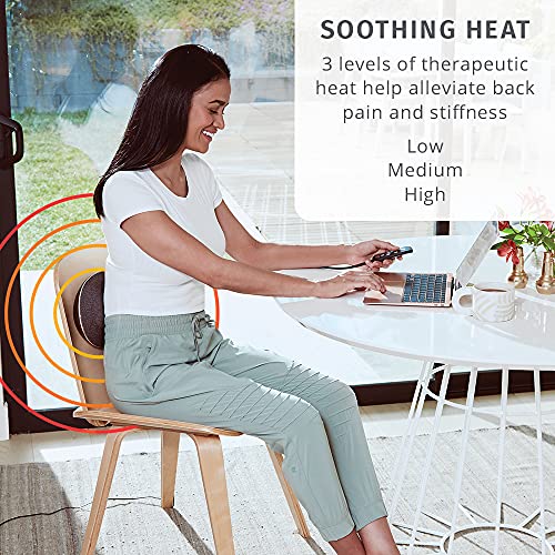 Homedics Lumbar Lift Back Stretcher with Vibration Massage and Soothing Heat, Air Lift Technology, Adjustable Intensity, 2 Auto Programs, Compact and Portable, Increases Flexibility, Relieves Pain