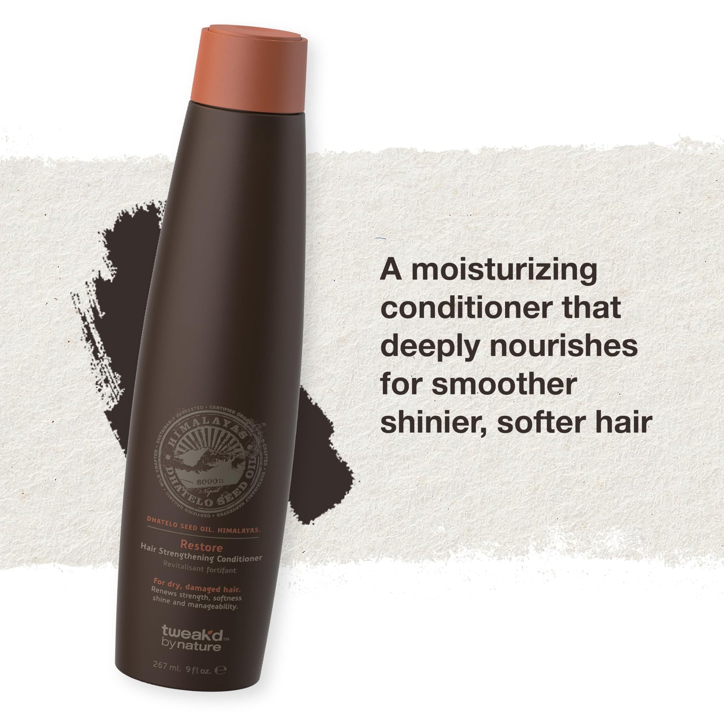 Tweak’d by Nature - Restore Hair Strengthening Shampoo, Ultra-Moisturizing for Dry Damaged Hair, Leaves Hair Shiny and Soft, Cruelty Free