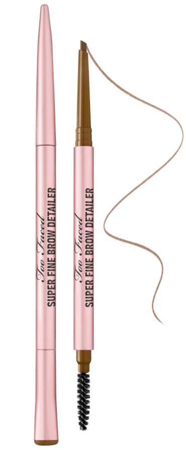 Too Faced Super Fine Brow Detailer Eyebrow Pencil Medium Brown