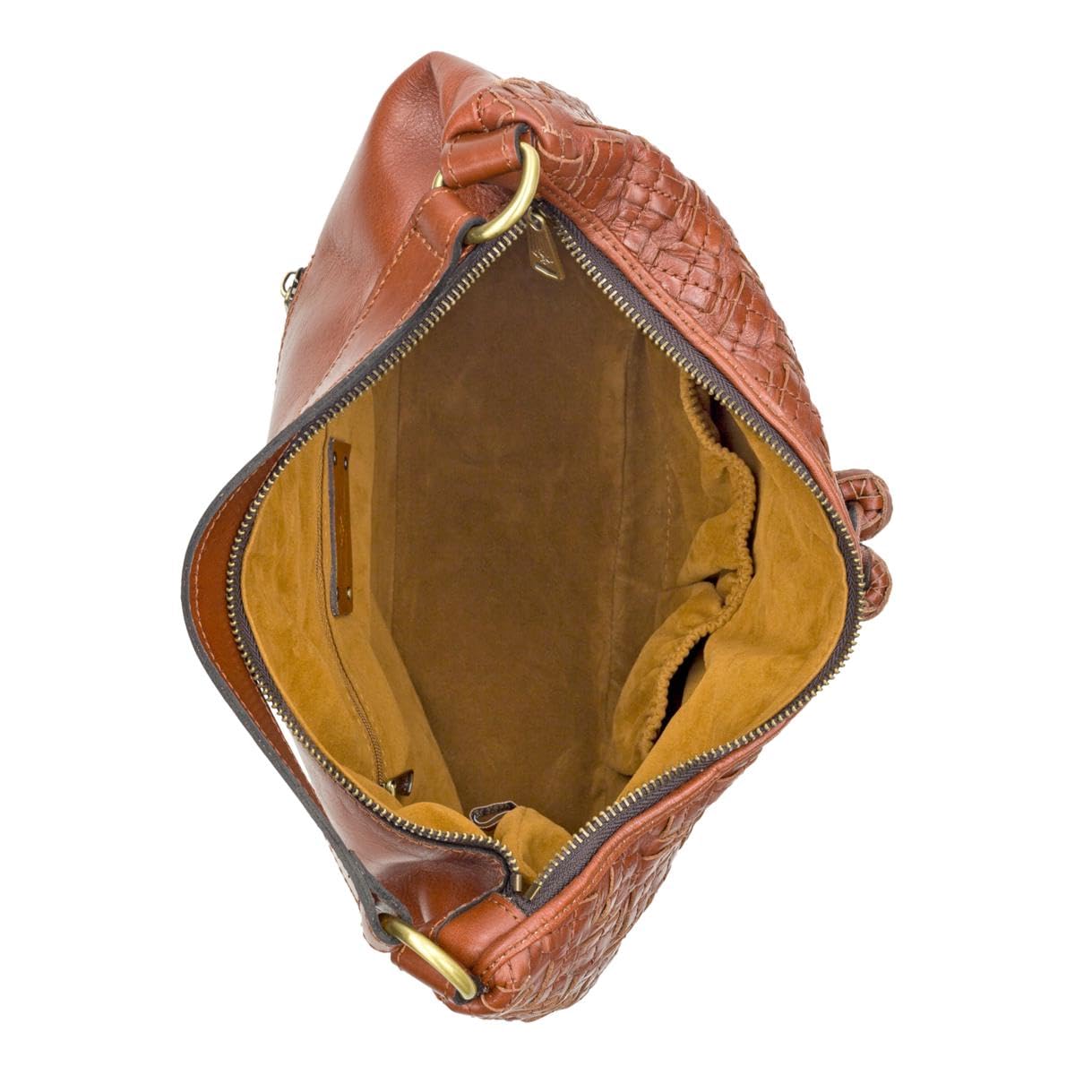 Patricia Nash Maissana Braided Leather Hobo Crossbody - Oceano -