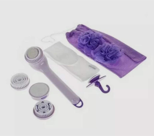 Spin Spa Body Brush Deluxe 10 pc Kit - Purple