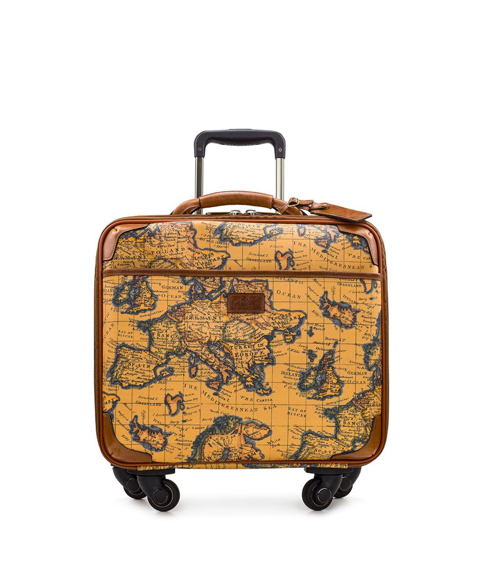 Velino Trolley - Patina Coated Linen Canvas European Map Print