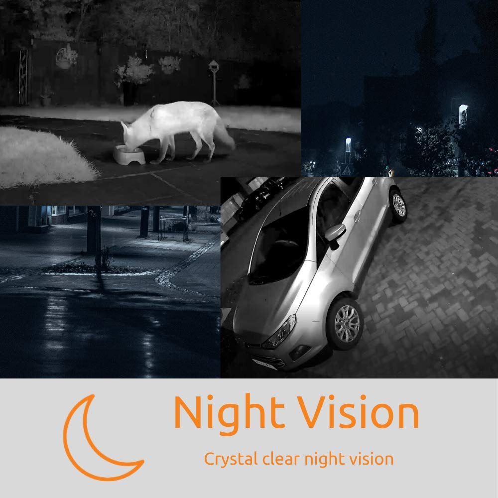 TOUCAN 1080P Wireless Outdoor Waterproof Night Vision Camera, Works with Alexa