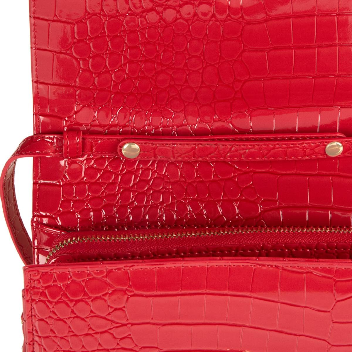 Samantha Brown To-Go Faux Croco Wallet Crossbody