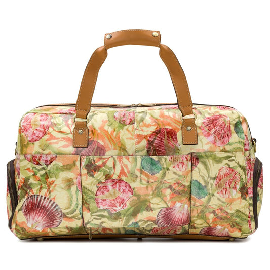 Patricia Nash Mandara Leather Overnight Tote Bag, Zipper Closure, Removable Crossbody Strap, Multiple Pockets, 20.75L x 7W x 11.5H inches