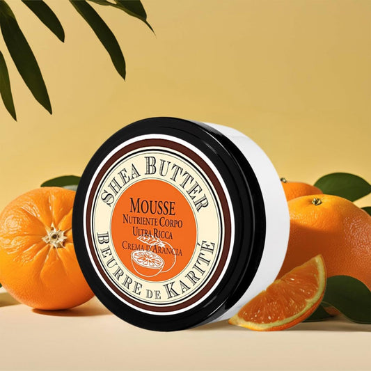 Perlier Intensive Nurturing Shea Butter Body Mousse with Orange Creme, 6.7 fl. oz.