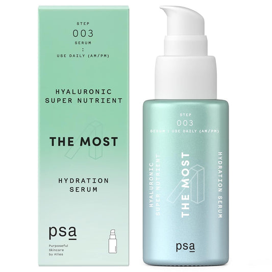 PSA - THE MOST Hyaluronic Super Nutrient Hydration Serum | Hyaluronic Acid Complex, Kombucha, Acai Berry | Suitable for All Skin Types (30 mL | 1 oz)