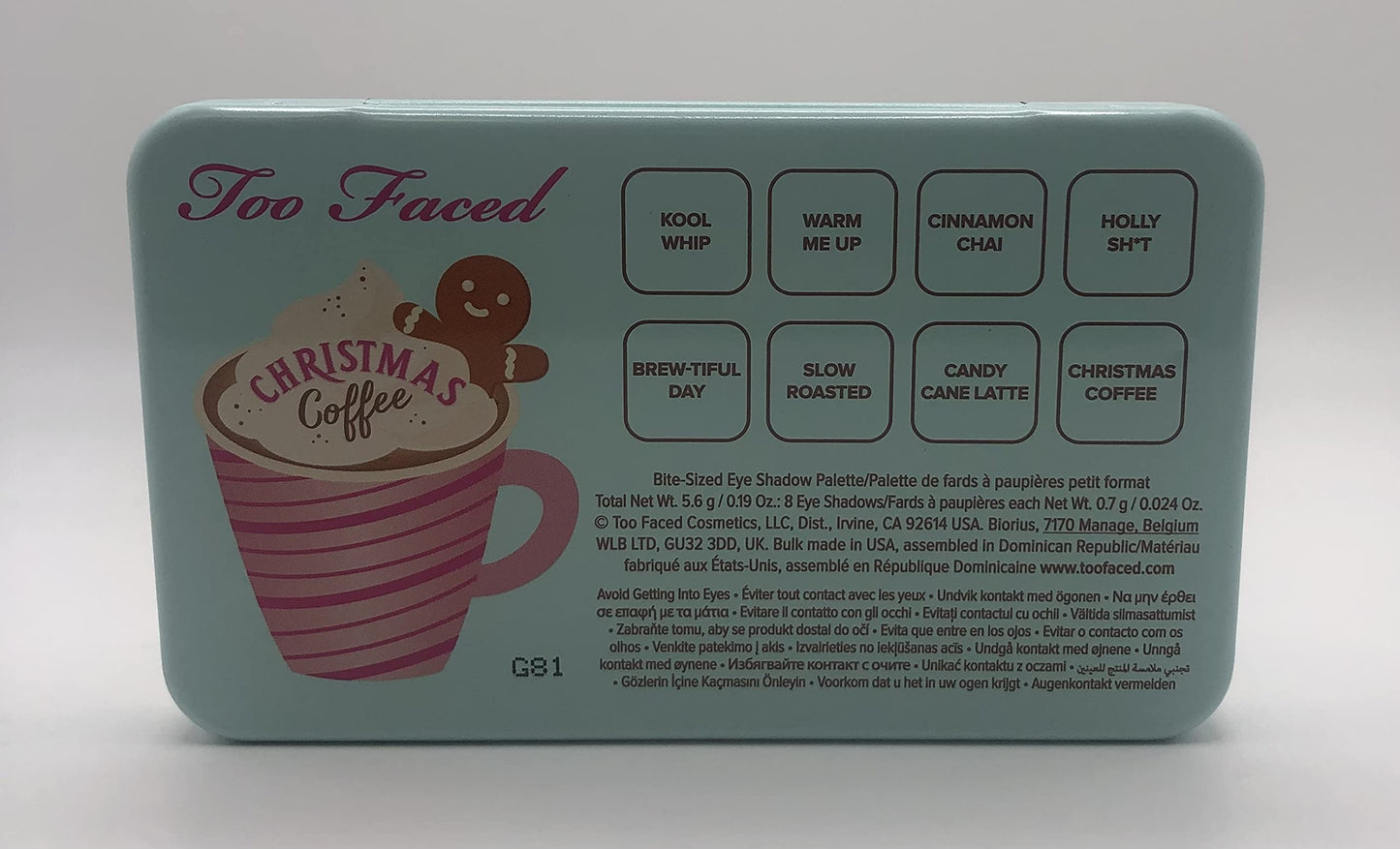 Christmas Coffee Bite Sized Eye Shadow Palette