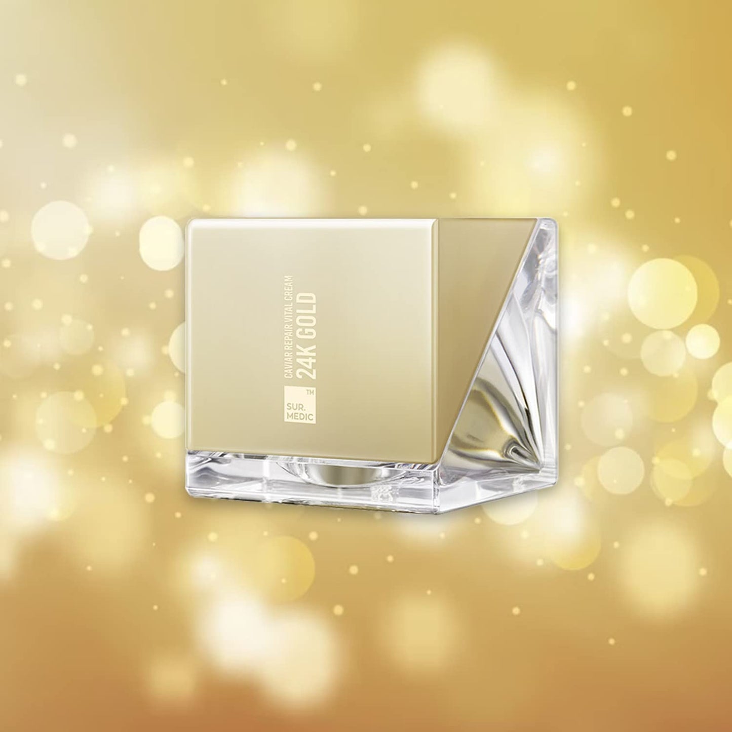 SUR.MEDIC+ 24K Gold Repair Vital Cream 1.76 Fl Oz 55g - Hydrating & Illuminating Cream with 24K gold, Noble Oil Lakesis in Crystal Drop, Korean Skin Care