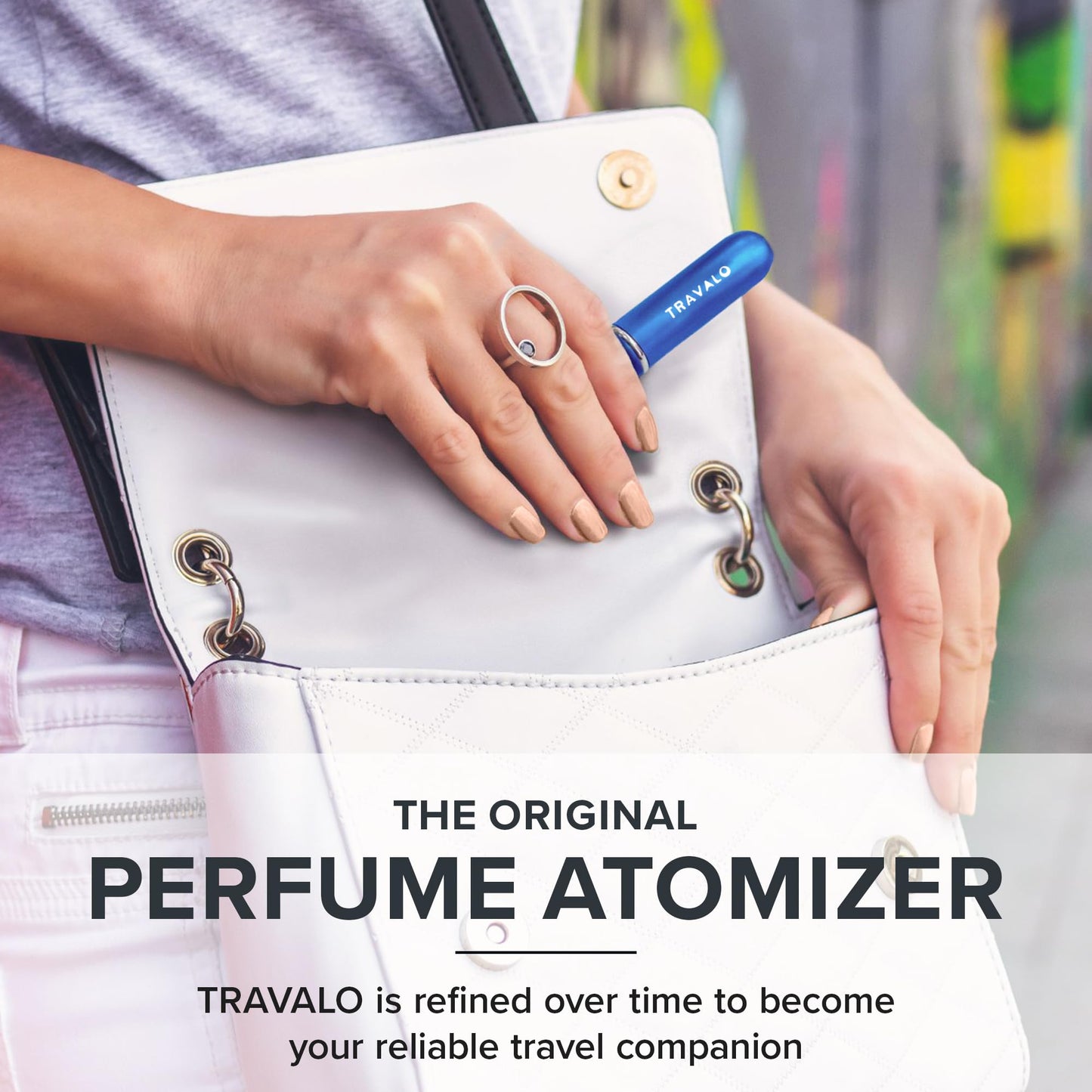 Travalo Classic HD Perfume Atomizer | Genie-S TSA Approved Travel Perfume Bottle Refillable | Reusable Airtight Easy-Fill Mini Pump Sprayer | Lightweight Elegant Design w/Volume Window