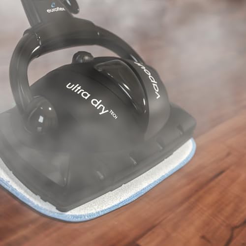 Euroflex Vapour Steam Mop - High Pressure Cleaner for Floors, 36 PSI Heavy Duty Commercial Style, Superheated Steam 266 Degrees F With Front Boost, Ultra Dry
