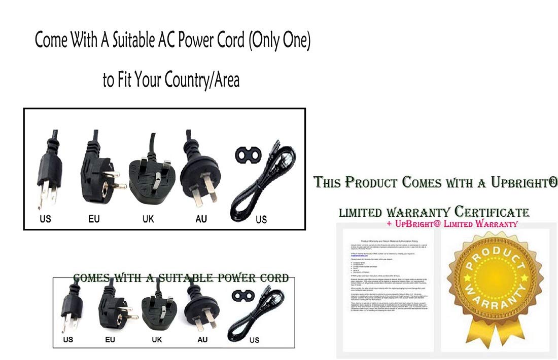 UpBright 25.2V 1400mA AC/DC Adapter Compatible with Snow Sun Joe SnowJoe SunJoe GTS4001C GTS4002C 24V-SB10-LTE 24V-TLR-LTE Lawn Trimmer 24VBAT-LTE 24V Li-Ion Battery iCHRG24-AC 24VCHRG JLH292521400U