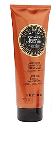Perlier Shea & Argan Moisturizing Shower Cream for Hair & Body 8.4 fl oz